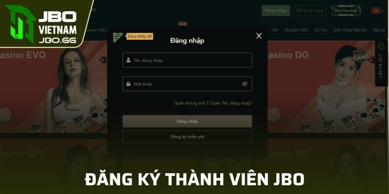 Đăng ký thành viên JBO để trải nghiệm game